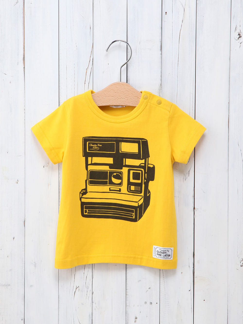 ベビートップス|【ベビー服】CLOUDY FINE LATER（クラウディファインレター）カメラTシャツ|イエロー