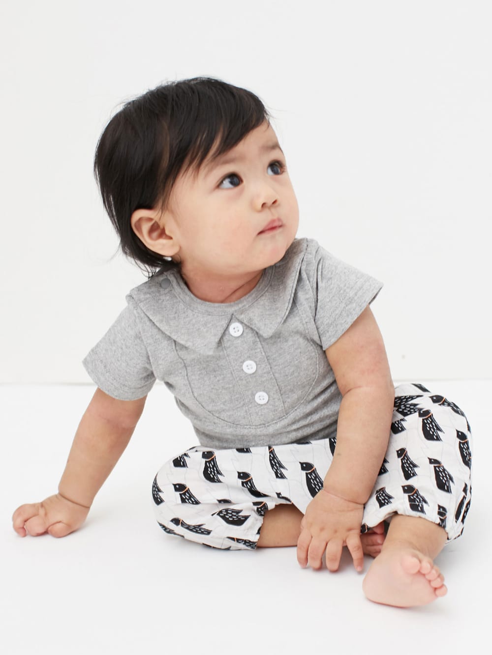 ベビー ブルマ|【日本製】ANGELIEBEオリジナル  プリントブルマ|ペンギンホワイト