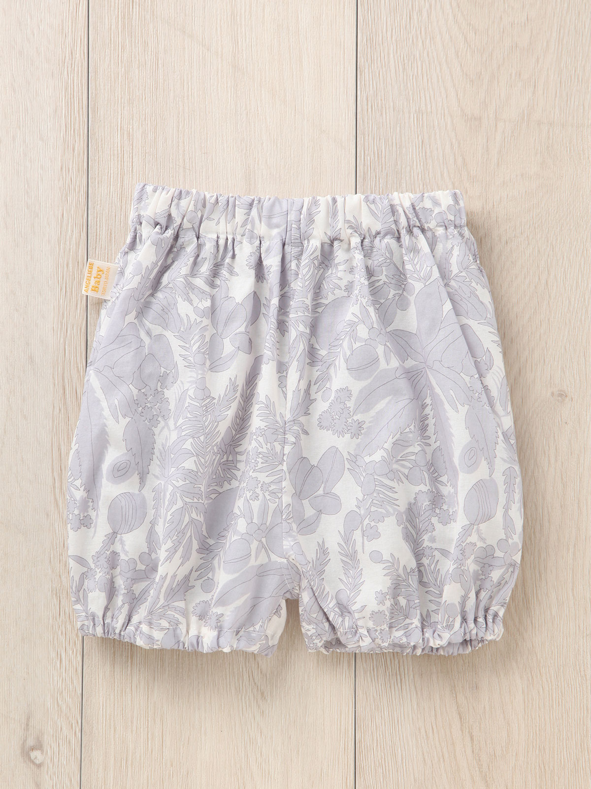 ベビー ブルマ|【日本製】ANGELIEBEオリジナル  プリントブルマ|フラワーグレー