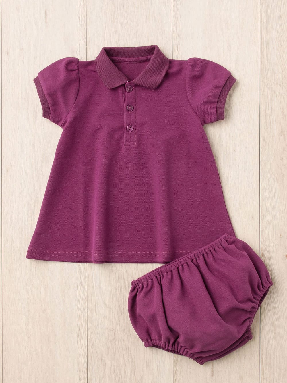 ベビー ワンピース 親子コーデ可 Angeliebeオリジナル ポロワンピース ブルマセット ベビー服 新生児服 ベビー用品通販 エンジェリーベ 公式