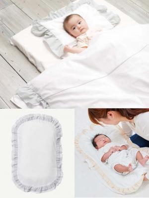 日本製】ママと作ったベビー布団＆ママらく抱っこ布団セットRUFFLE 