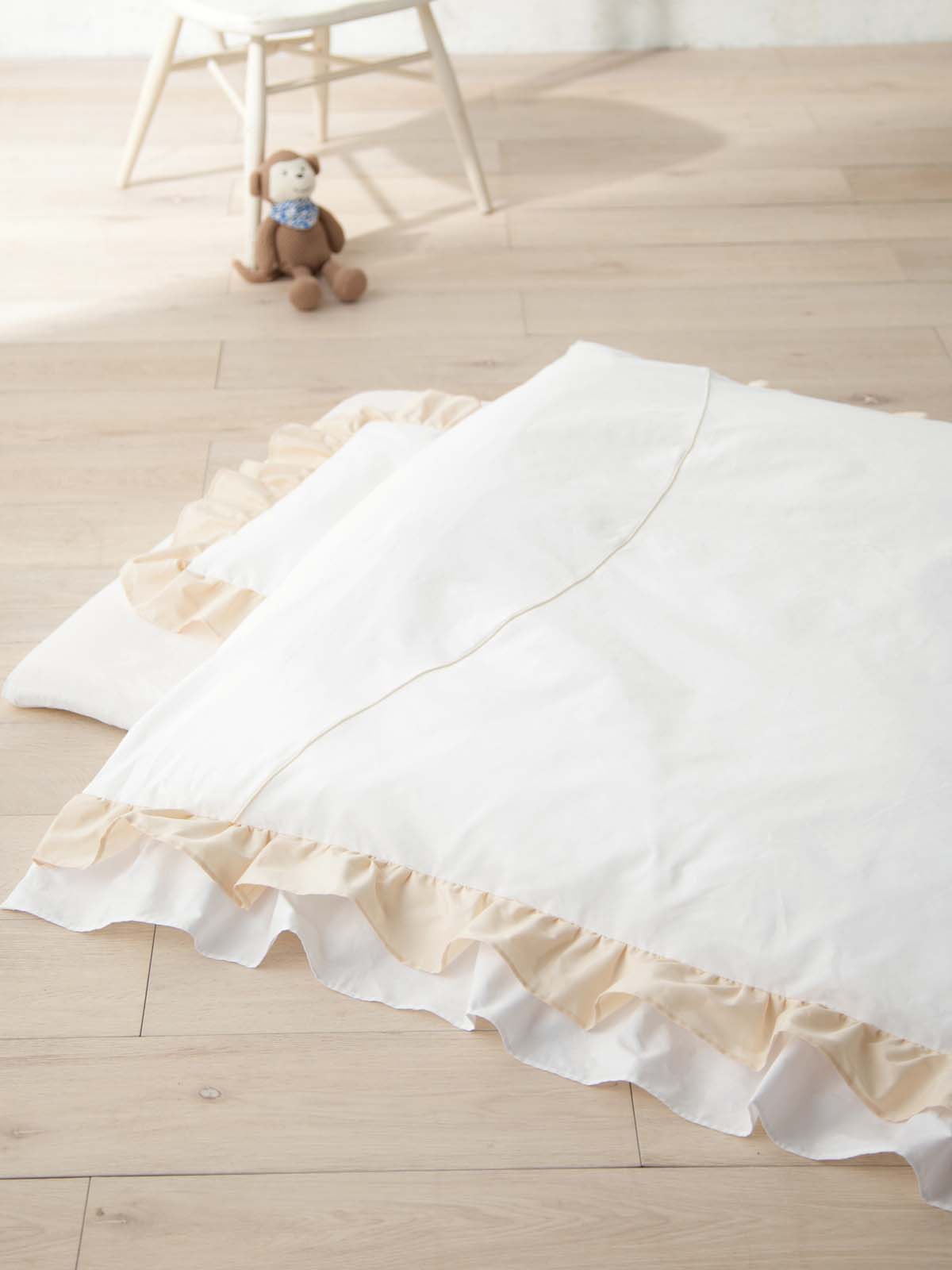 ベビーベッド・布団|【日本製】ママと作ったベビー布団＆ママらく抱っこ布団セットRUFFLE