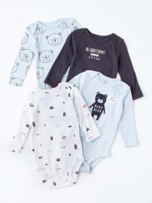 ロンパース・カバーオール|Carter’s（カーターズ）長袖ボディ4Pセット|BOY