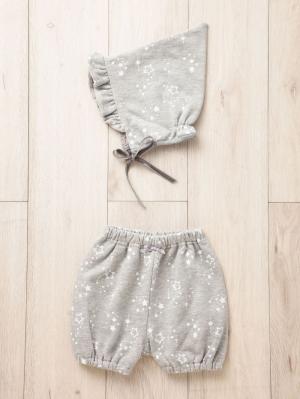 ベビー ブルマ|【ベビー服】coto cotte（コトコト）ボンネット＆ブルマセット|杢グレー