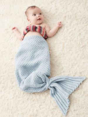 おくるみ|【Kids Foret】人魚アフガン|サックス