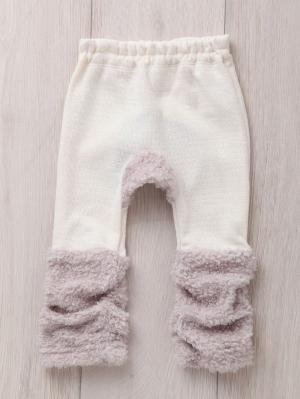 ベビーシューズ・ファーストシューズ・ベビー靴下|Kids zoo（キッズズー）裾もこもこレギンス|ホワイト