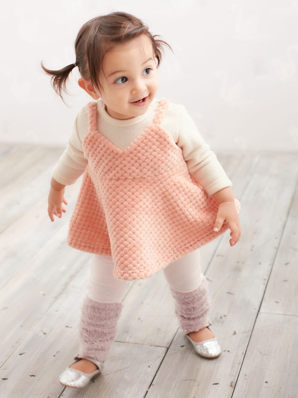 ベビーシューズ・ファーストシューズ・ベビー靴下|Kids zoo（キッズズー）裾もこもこレギンス|ホワイト