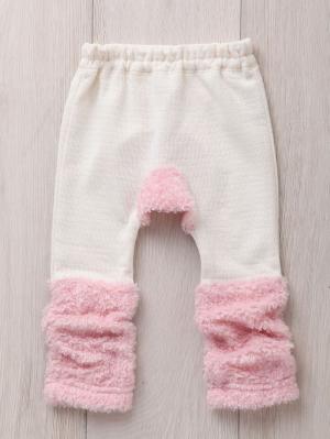 ベビーシューズ・ファーストシューズ・ベビー靴下|Kids zoo（キッズズー）裾もこもこレギンス|ピンク