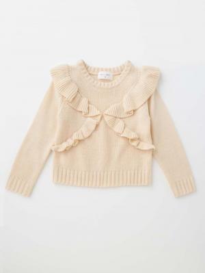 ベビートップス|WILL MERY（ウィルメリー）フリルニット|ホワイト