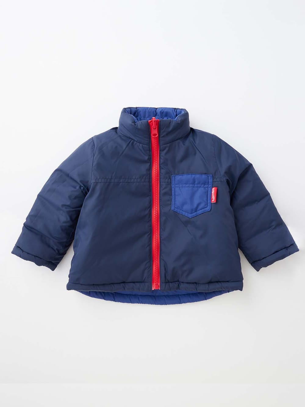 アウトレット|【ベビー服】MAKE YOUR DAY（メイクユアデイ）リバーシブル中綿ジャケット|ブルー
