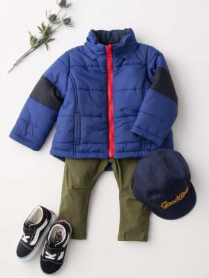 アウトレット|【ベビー服】MAKE YOUR DAY（メイクユアデイ）リバーシブル中綿ジャケット|ブルー