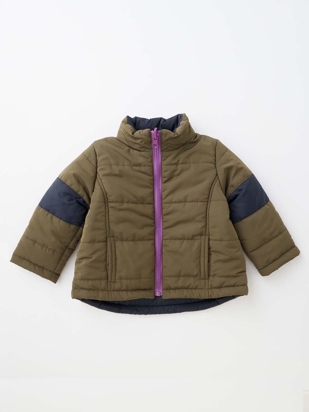 アウトレット|【ベビー服】MAKE YOUR DAY（メイクユアデイ）リバーシブル中綿ジャケット|カーキ