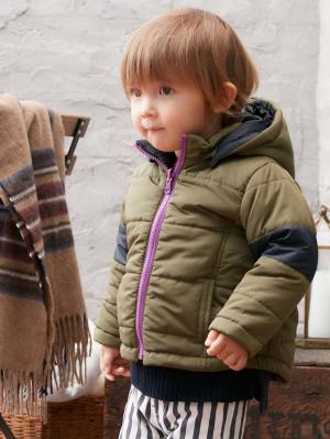 アウトレット|【ベビー服】MAKE YOUR DAY（メイクユアデイ）リバーシブル中綿ジャケット|カーキ