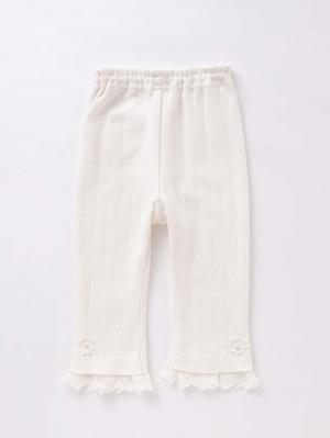 ベビーシューズ・ファーストシューズ・ベビー靴下|Kids zoo(キッズズー)9分丈レギンス|オフホワイト