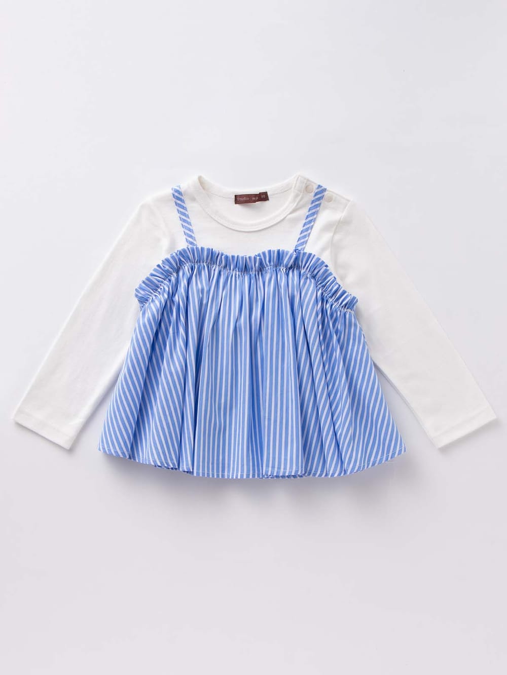 アウトレット|STUDIO MINI（スタジオミニ）キャミレイヤード風Tシャツ|ホワイト