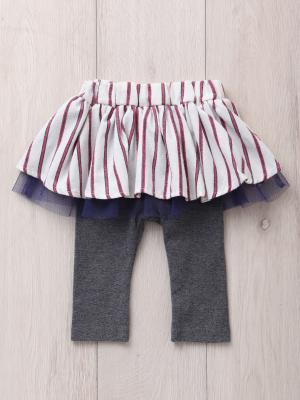 ベビー パンツ|Ampersand（アンパサンド）ストライプスカッツ|アイボリー