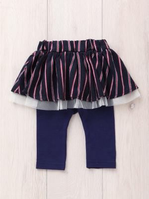 ベビー パンツ|Ampersand（アンパサンド）ストライプスカッツ|ネイビー