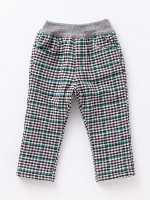 ベビー パンツ|【F.O.KIDS】チェック柄ボンディングパンツ|ブラック