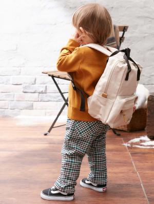 ベビー パンツ|【F.O.KIDS】チェック柄ボンディングパンツ|ブラック