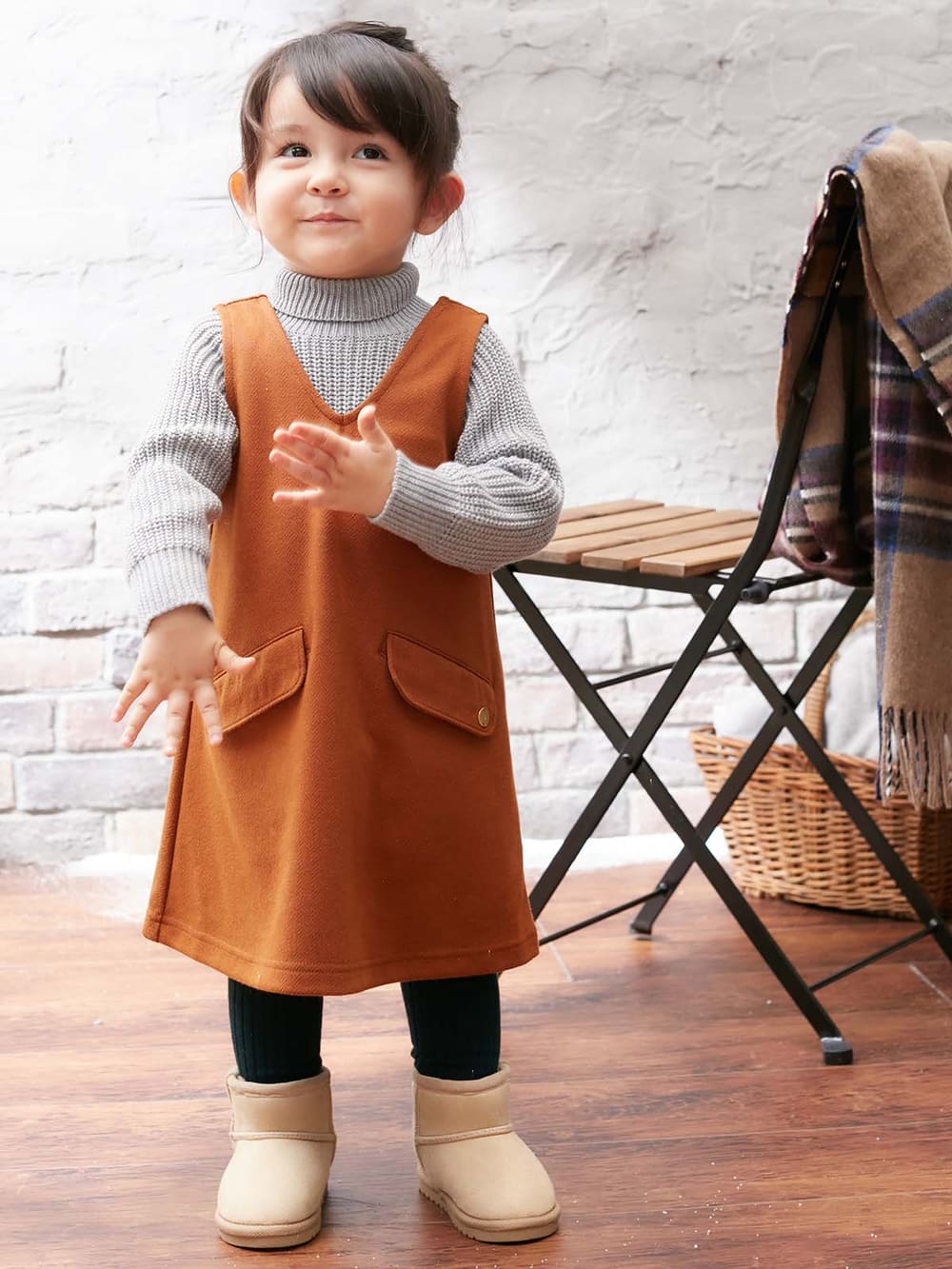 Seraph Vネックジャンパースカート ベビー 新生児 服 ベビー用品通販 エンジェリーベ 公式