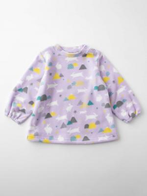 ベビーパジャマ・スリーパー|Ampersand（アンパサンド）うさぎと山のフリースパジャマ|ラベンダー