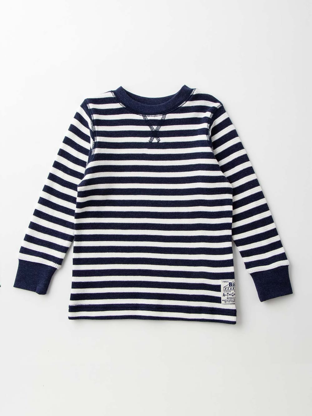 ベビートップス|【F.O.KIDS】サーマルボーダーロングTシャツ|ブルー