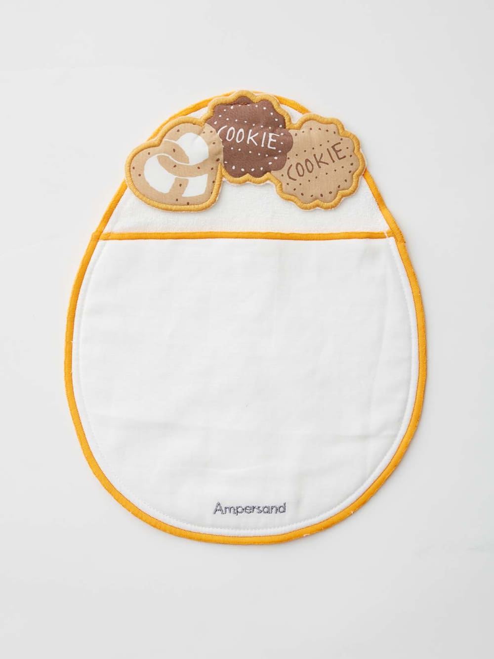ベビー小物|Ampersand（アンパサンド）モチーフ付汗取りガーゼ|オレンジ