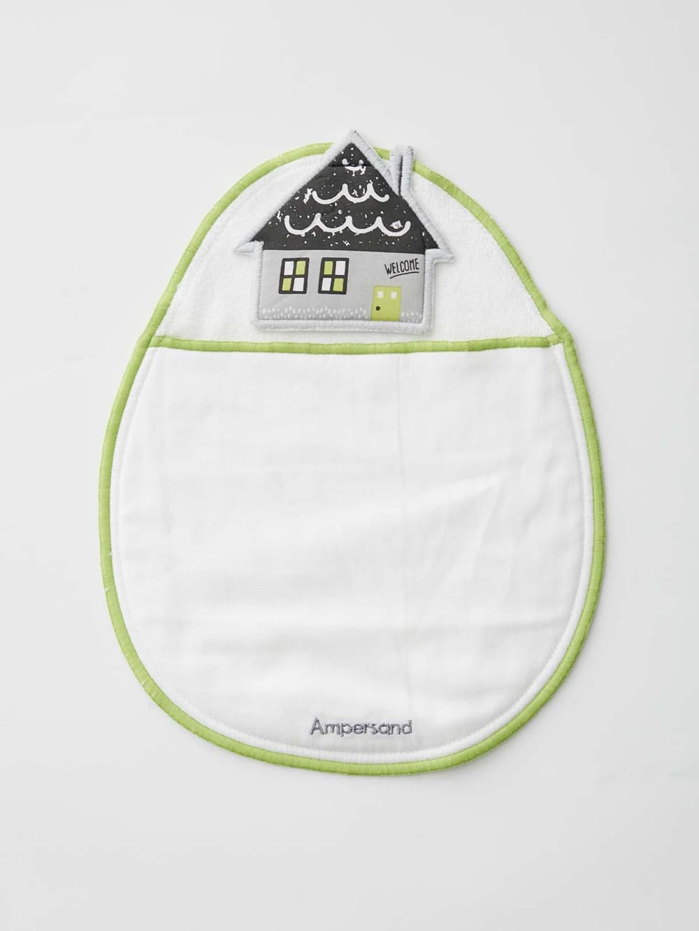 ベビー小物|Ampersand（アンパサンド）モチーフ付汗取りガーゼ|ライム