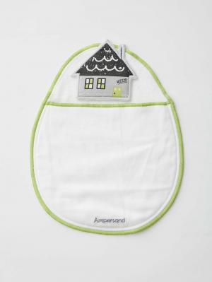 ベビー小物|Ampersand（アンパサンド）モチーフ付汗取りガーゼ|ライム