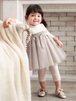 ベビーシューズ・ファーストシューズ・ベビー靴下|ANGELIEBEオリジナル  リブレギンス|アイボリー