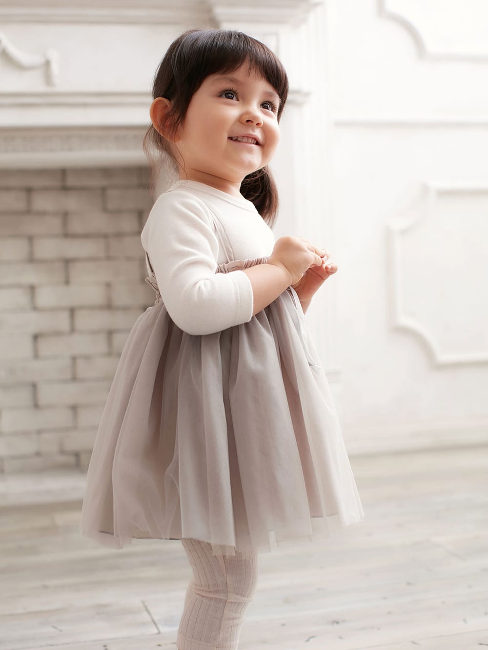 ベビーシューズ・ファーストシューズ・ベビー靴下|ANGELIEBEオリジナル  リブレギンス|アイボリー