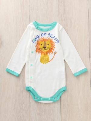 コンビ肌着・新生児/ベビー肌着|BIT’Z（ビッツ）前開きプリントボディ|オフホワイト