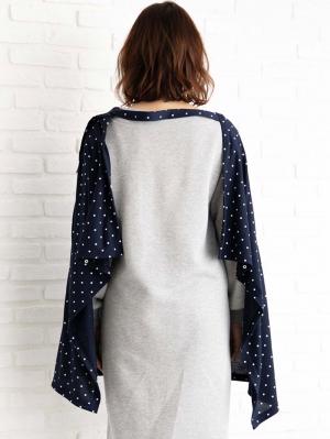 マタニティ 美容・コスメ・雑貨|【MAMMY LUNA】授乳ケープ|ネイビー（ドット）