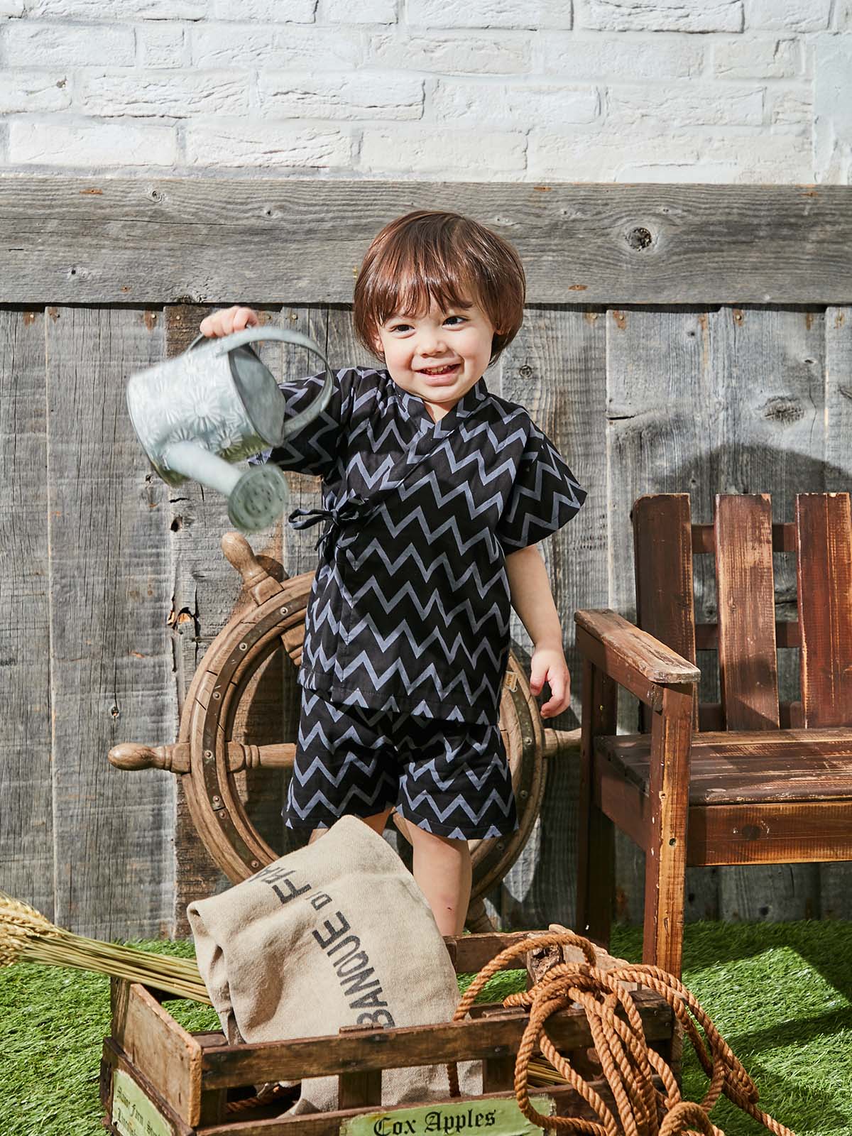 ベビー 甚平 浴衣 日本製 Angeliebeオリジナル Wガーゼ甚平 ベビー服 新生児服 ベビー用品通販 エンジェリーベ 公式