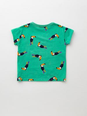 ベビートップス|【ベビー服】【日本製】Caldia(カルディア)レインボーオウム柄Tシャツ