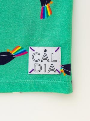 ベビートップス|【ベビー服】【日本製】Caldia(カルディア)レインボーオウム柄Tシャツ