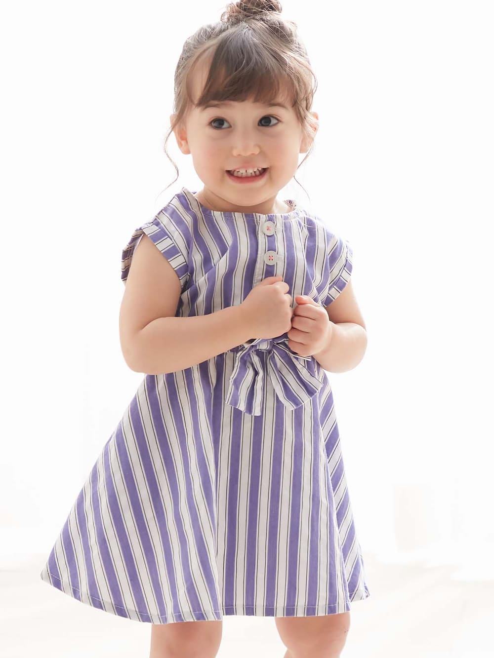 ベビー ワンピース Caldia ドビーストライプワンピース ベビー服 新生児服 ベビー用品通販 エンジェリーベ 公式