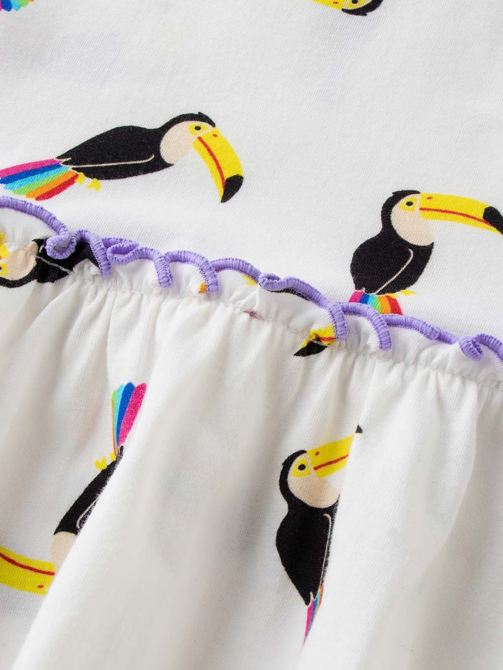 ベビー ワンピース|【日本製】Caldia（カルディア）レインボーオウム柄ワンピース