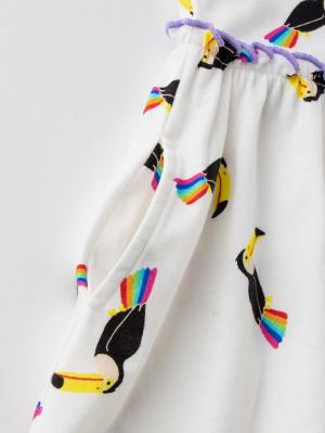 ベビー ワンピース|【日本製】Caldia（カルディア）レインボーオウム柄ワンピース