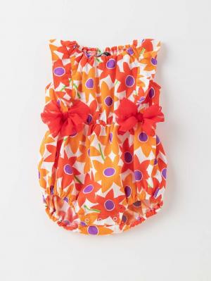 甚平・浴衣|【ベビー服】Caldia（カルディア）甚平リボンオール|オレンジ