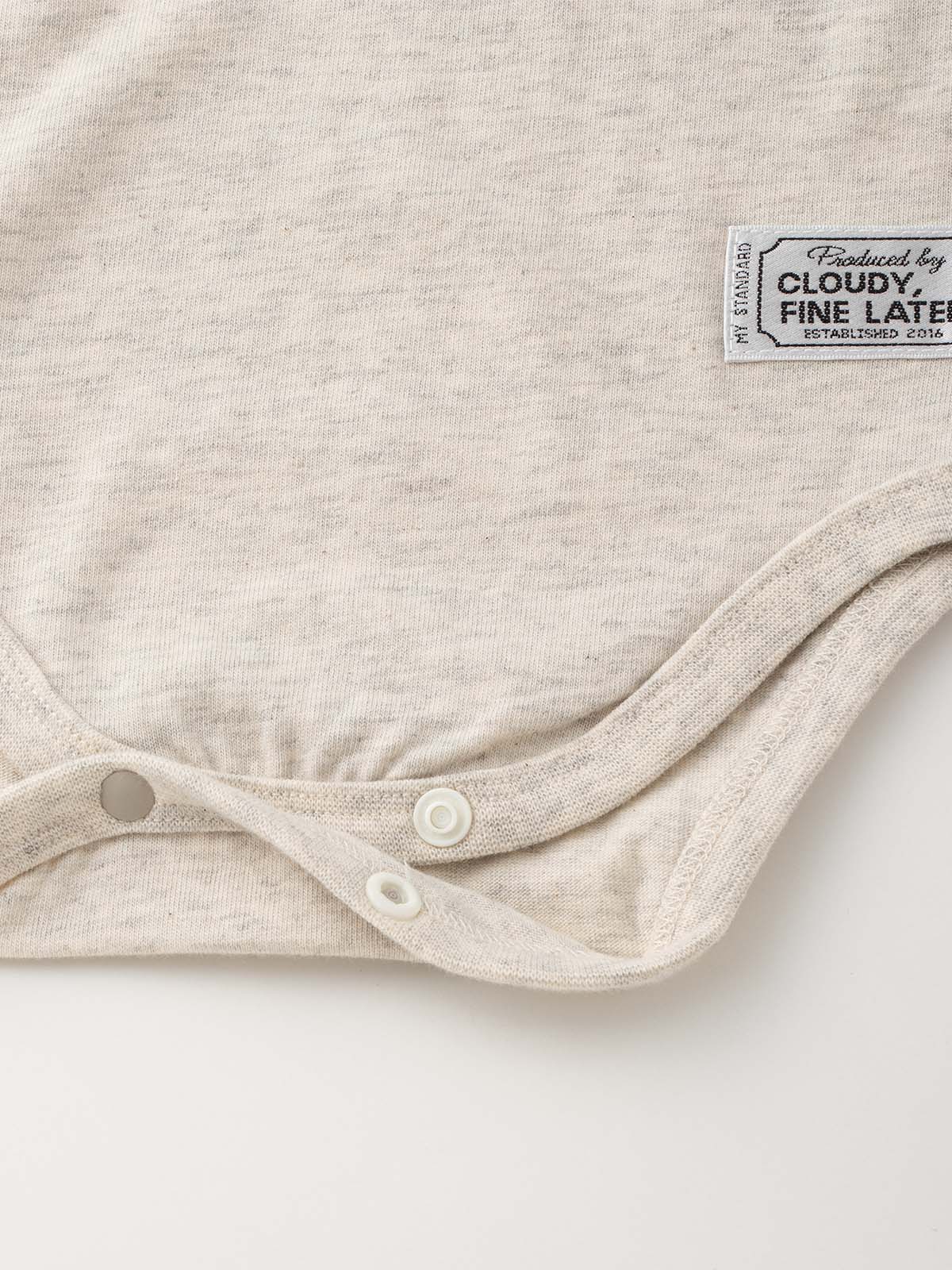 ロンパース・カバーオール|CLOUDY FINE LATER（クラウディファインレター）7分袖ロゴアップリケボディ