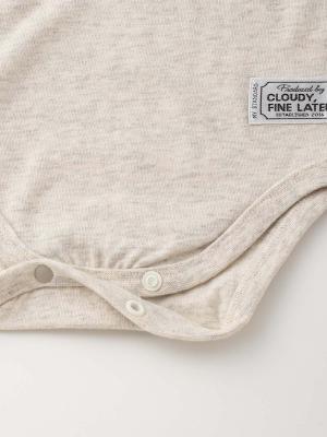 ロンパース・カバーオール|CLOUDY FINE LATER（クラウディファインレター）7分袖ロゴアップリケボディ