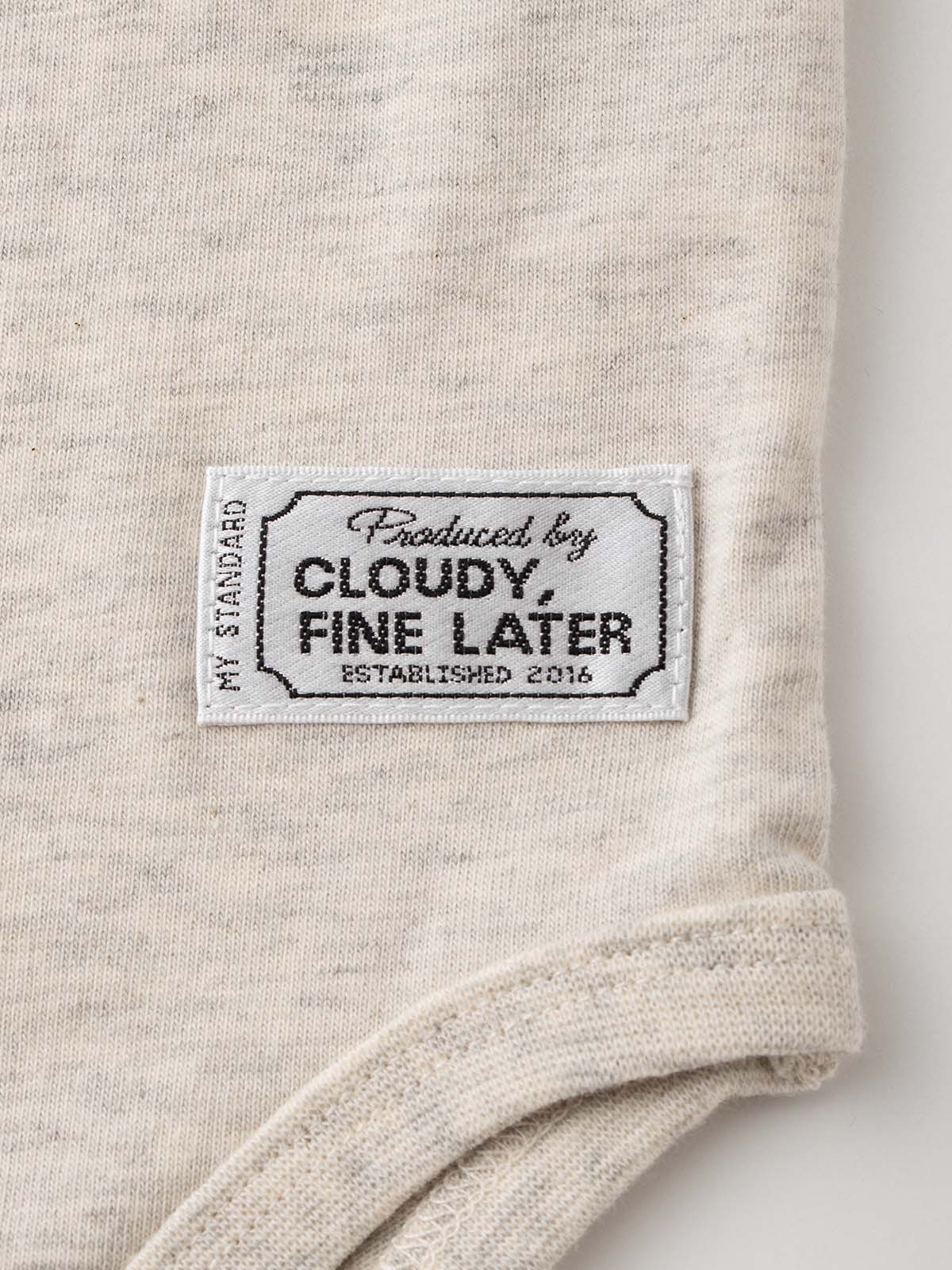 ロンパース・カバーオール|CLOUDY FINE LATER（クラウディファインレター）7分袖ロゴアップリケボディ