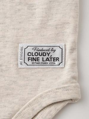 ロンパース・カバーオール|CLOUDY FINE LATER（クラウディファインレター）7分袖ロゴアップリケボディ