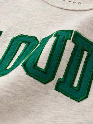 ロンパース・カバーオール|CLOUDY FINE LATER（クラウディファインレター）7分袖ロゴアップリケボディ