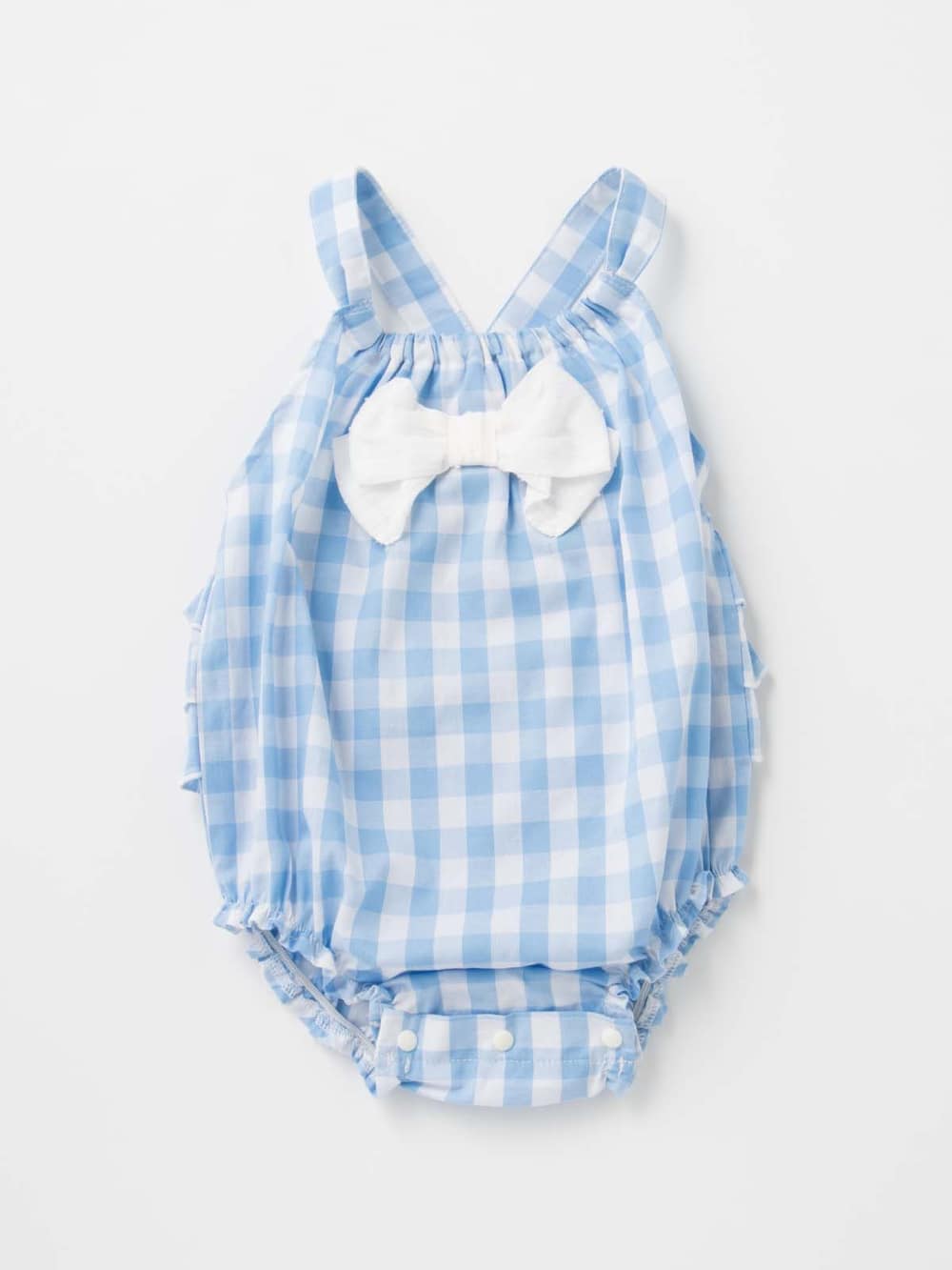 ロンパース・カバーオール|coto cotte（コトコト）リボンキャミオール|ギンガムチェック