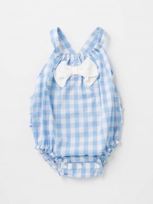 ロンパース・カバーオール|coto cotte（コトコト）リボンキャミオール|ギンガムチェック