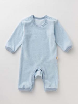 ロンパース・カバーオール|【日本製】ANGELIEBEオリジナル シンカーパイルロンパース|サックス