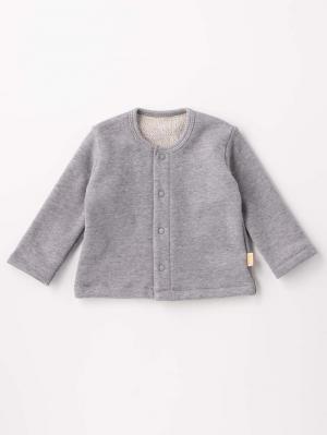 ベビー アウター|【日本製】ANGELIEBEオリジナル 裏毛カーディガン|杢グレー