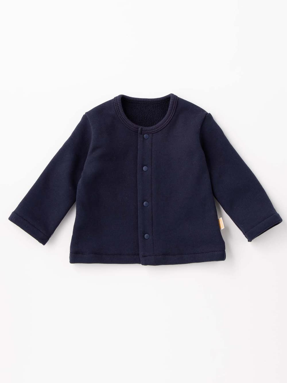 ベビー アウター|【日本製】ANGELIEBEオリジナル 裏毛カーディガン|ネイビー